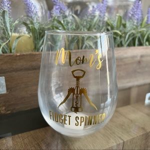 Mom’s Fidget Spinner Stemless Wine Glass 22oz Home Fashions NWT